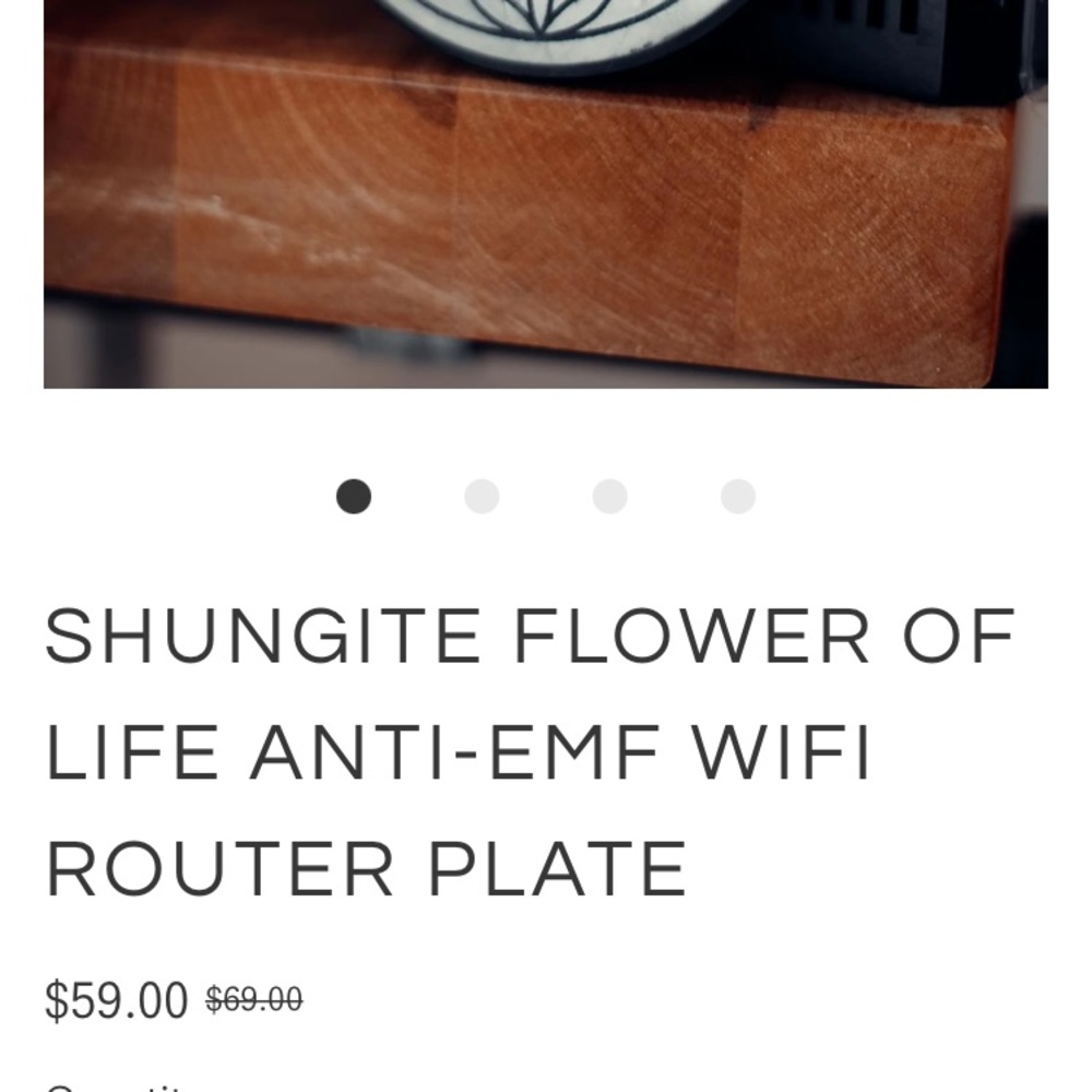 New in box! Shungite EMF wifi router plate
